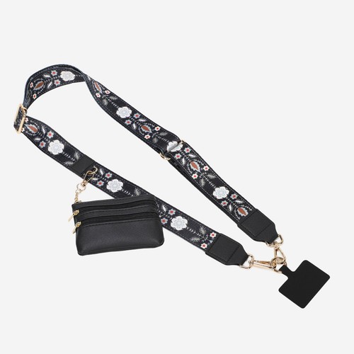 Phone Strap Crossbody with Zippered Pouch Adjustable Lanyard Bag - Zdjęcie 4 z 13