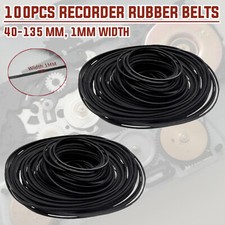 100 PCS Square Rubber Drive Belt Replacement For Cassette Player Recorder Repair
