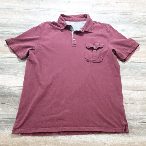 Covington Mens XL Short Sleeve T Shirt Casual Athletic Sport Cotton Wine Pocket - Picture 1 of 10