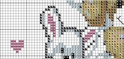 SCHEMA PUNTO CROCE NASCITA ORSETTO CUORE TEDDY BEARS RABBIT CAT CROSS STITCH DMC - Imagen 2 de 2