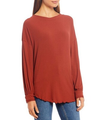 Free People Shimmy Shake Top Comboy Brick Low Open Back Top Size XS OB1005812