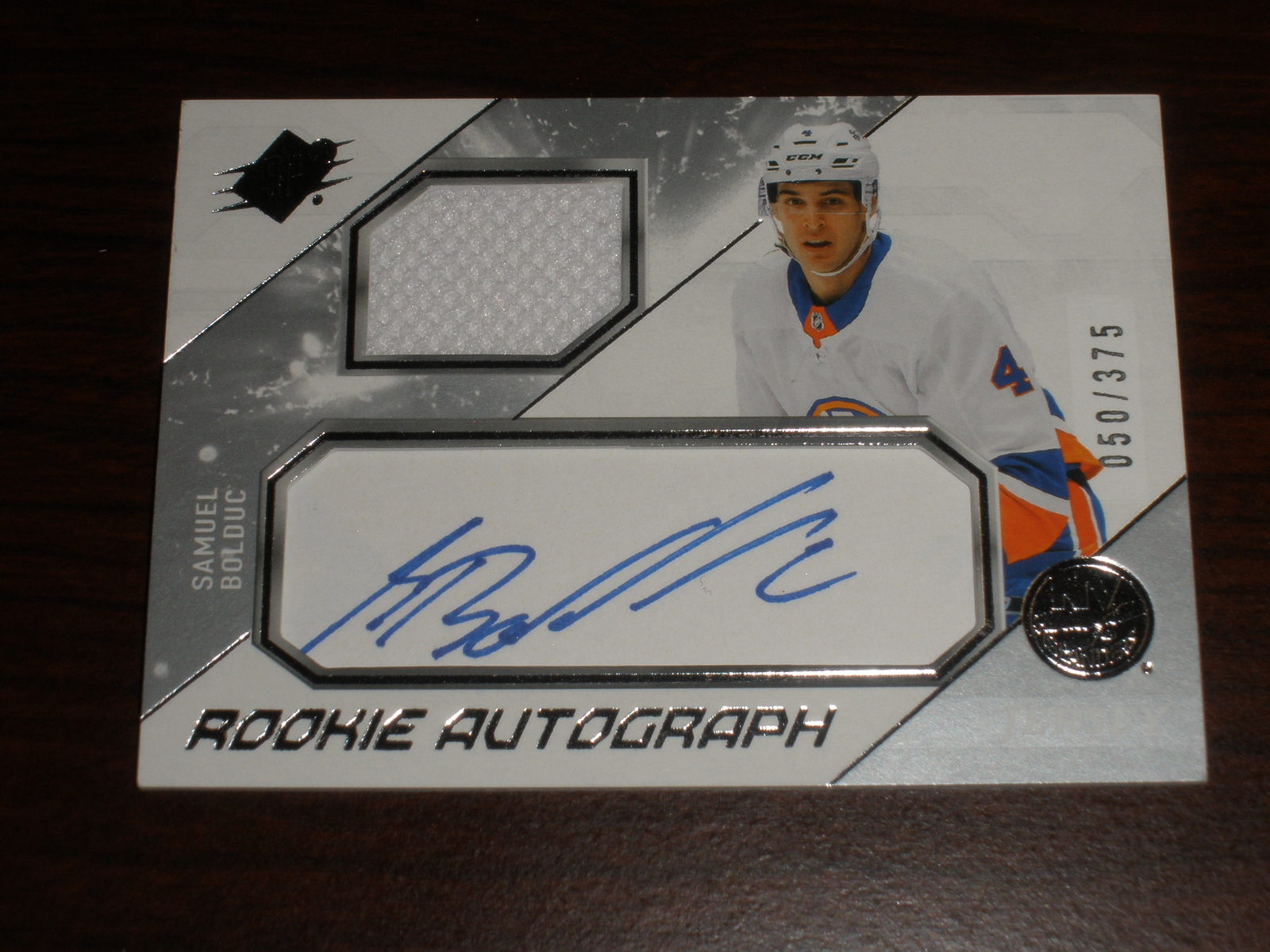 2023-24 Upper Deck SPX Autograph Auto Jersey #SB Samuel Bolduc 050/375 Rookie RC