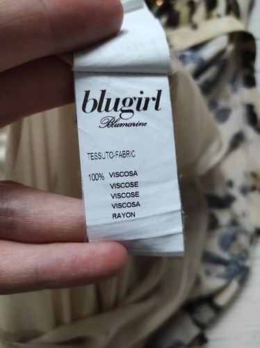 Blugirl by Blumarine Vintage Y2K Dress Embroidery Leopard Print 3\4 Sleeve M - Picture 12 of 12