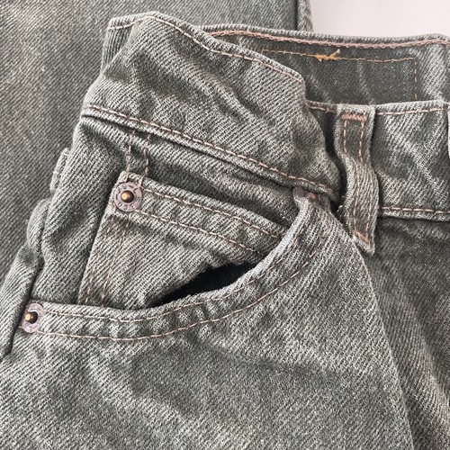 Vintage 1996 Levis 562 Jeans Kids Sz 8 Sage Green Regular Loose Fit Orange Tab - Picture 3 of 11