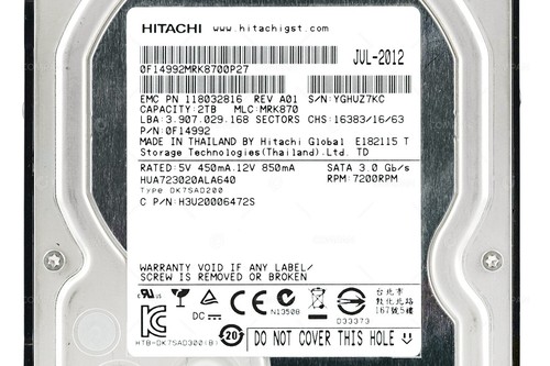 118032816 EMC HDD 2TB 7.2K SATA 3G 3.5" LFF - Photo 4/8