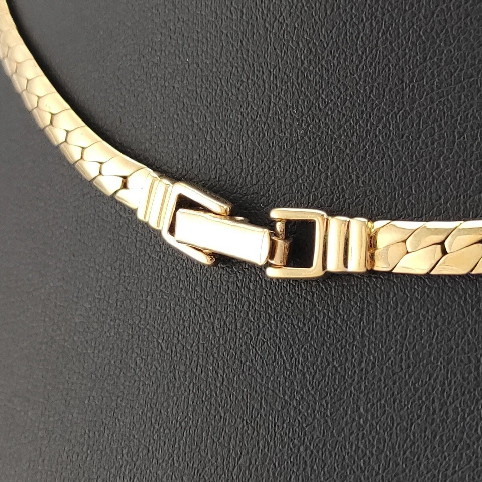 ⭐ Pierre Lang Halskette Collier Anhänger Strick Kette Perle Magnet Gold Go 92 ⭐ - Bild 2 von 2