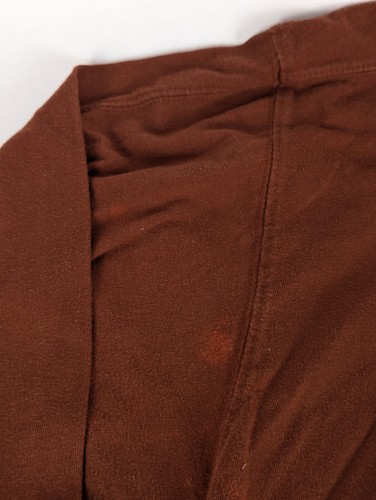 Vintage Dockers Men's XL Copper Brown Long Sleeve Pocket Shirt 1.5" Crew Collar - Picture 4 of 5