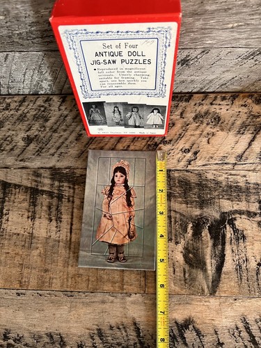 Vintage Shackman Set of Four Antique Doll Jigsaw Puzzles Made in Japan - Picture 9 of 10