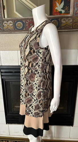 Tiana B. XS snake print sleeveless Dress armpit to armpit 16.5" Length 37" - Picture 11 of 12