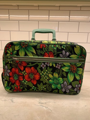 Vintage Mini Suitcase. Hippy Floral 