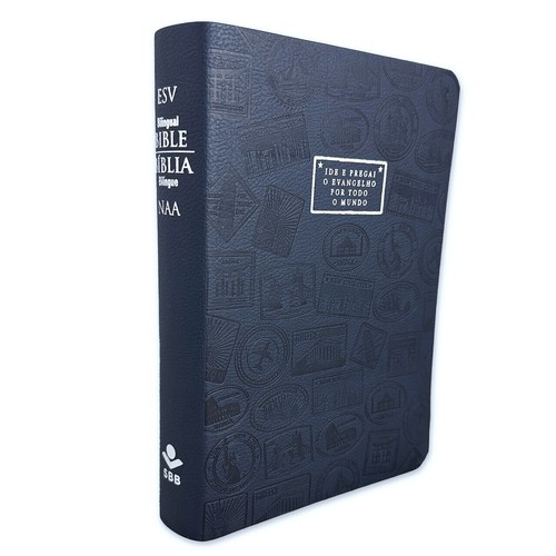 Bíblia Bilíngue Inglês/Português ESV/NAA - English/Portuguese Bible ESV/NAA azul - Picture 2 of 4