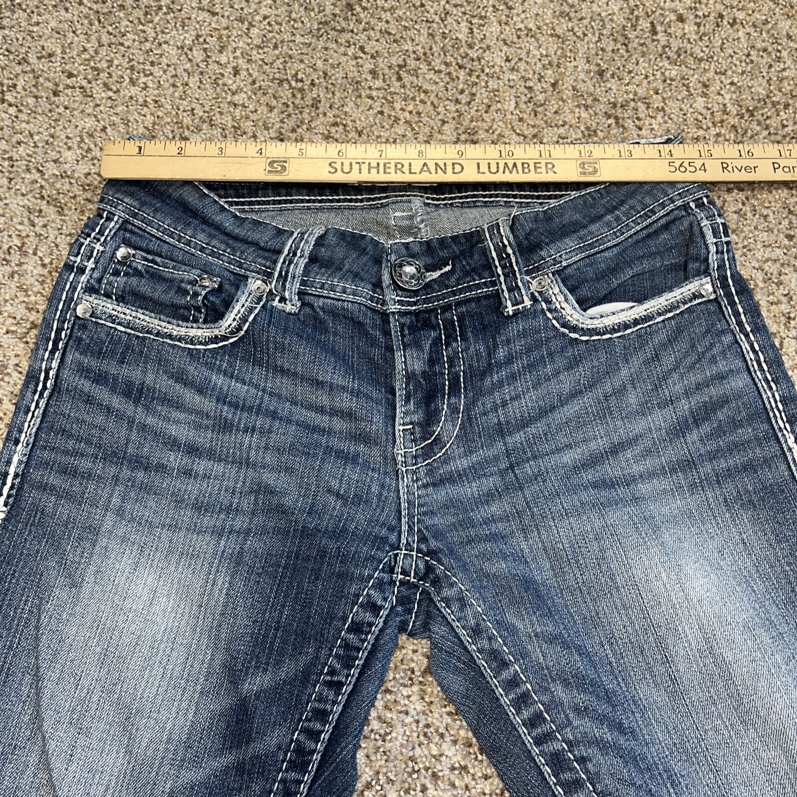 Daytrip Virgo Bootcut Denim Size 27XL  (29x34) Flap Pocket Thick Stitch - View 7