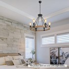 Industrial Rustic Farmhouse Hemp Rope Chandelier Round Pendant Ceiling Light US