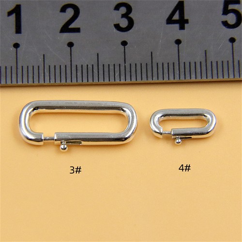 1PC 925 Sterling Silver Geometric Oval Clasp For Bracelet Necklace DIY Accessory - Picture 16 of 18