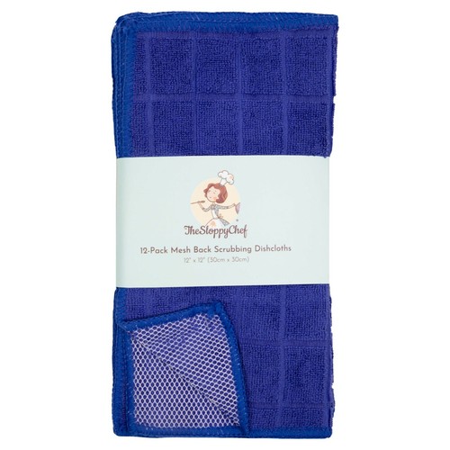 Paquete de 12 paños de cocina para fregar con respaldo de malla, 12x12, opciones de color - Imagen 29 de 48