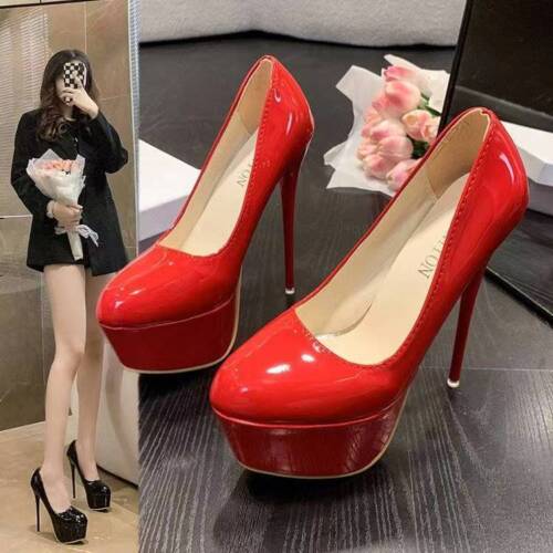 Woman super high heels stiletto 16cm plateau pumps sexy party shoes - Picture 4 of 29