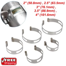 2.0" to 4.0" Exhaust Pipe Tacking Band Clip Kit For Welding Fabrication Clamp-On