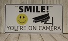 Smile You're on Camera Video Surveillance Tin Sign Porch Pirate Warning Security