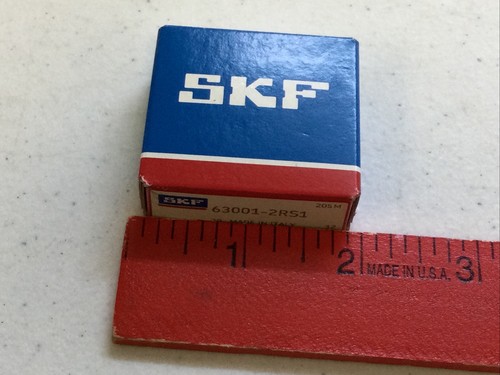 NEW SKF 63001 2RS1 DEEP GROOVE BALL BEARING RUBBER SEALED 12x28x12, FREE SHIP - Foto 5 di 6