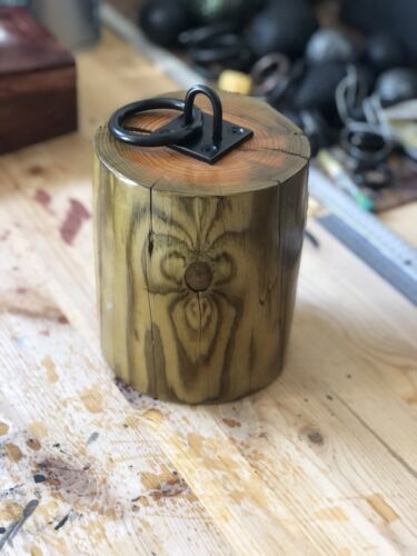 Large Wooden Cylindrical Door Stop , Natural Wood Grain, Rustic, Handmade π¬π§ - Picture 11 of 16