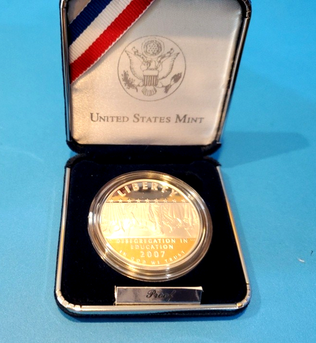2007 Little Rock Central High School Desegregation Silver Proof Dollar P - Picture 2 of 3