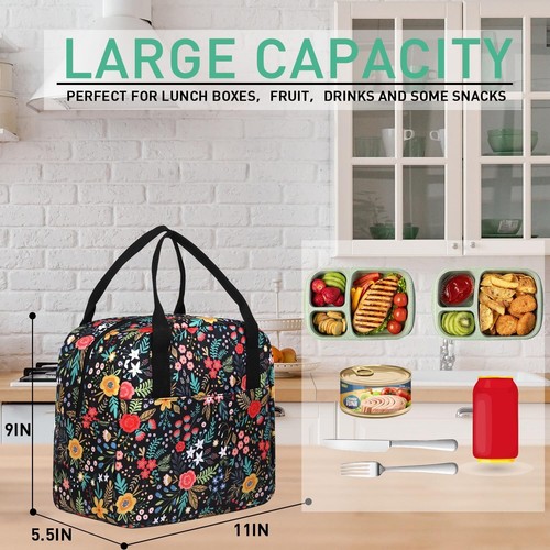 Lunch Bag,Lunch Box for Women Men,Reusable Insulated Lunch Tote,Small Leakproof - Picture 2 of 6