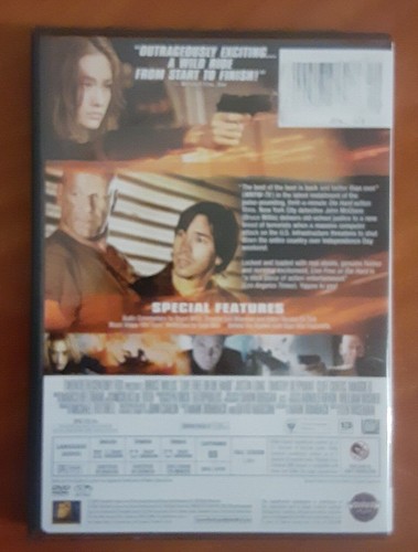 Live Free or Die Hard DVD 2007 Bruce Willis Timothy Olyphant Justin Long Full  - Picture 2 of 4