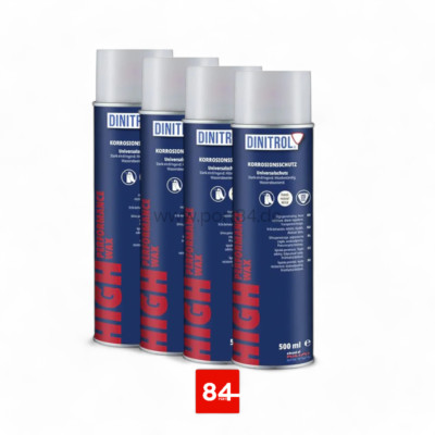 4x DINITROL HP Wax Transparent, 500ml Spray Liquid Wax Protective Wax