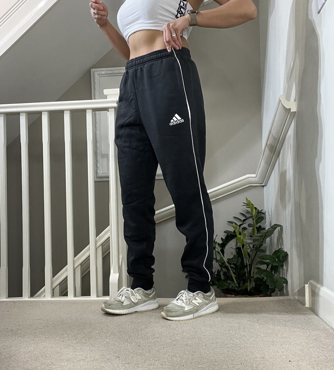 Vintage Adidas Cuffed Leg Soft Track-pants Jogger Size M Unisex Regular  Black