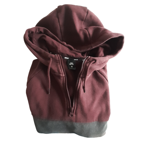 NIKE SB Men's Small Maroon & Grey Hoodie - Stylish & Comfortable - Picture 2 of 11