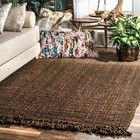 PANJA rug natural jute rustic look farmhouse jute area rug