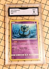 Dhelmise #59/145 Guardians Rising Pokemon Rare Pokemon Card graded GMA 9 NM-MT+