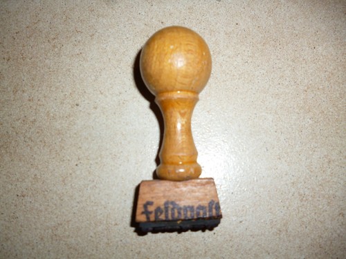 Stempel Gummistempel Feldpost 2. Weltkrieg Deutsches Reich Schriftart Tannenberg