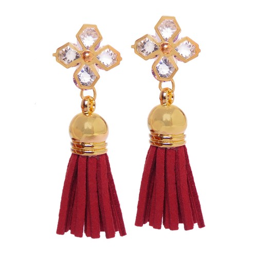 Women Long Tassel Earrings Dangle Drop EarJewelry Crystal Fringe Fashion Earring - 第 26/29 張圖片