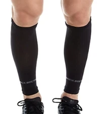 SHOCK DOCTOR Elite SVR Black Compression Calf Sleeves Mens M 13.5-15" L 15.5-17"