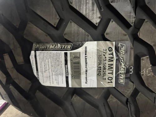 26x14 TIS 554BM BLACK MILLED WHEELS RIMS 37 MT TIRES RAM 2500 CHEVY GMC HD 8x6.5 - Picture 9 of 9