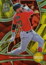 Trevor Story 2022 Spectra GOLD Prizm SSP Boston Red Sox 8/10 #24