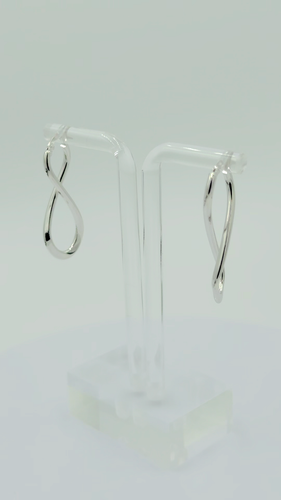 14k White Gold Infinity Earring with Box G-5060 - Video 1 of 1