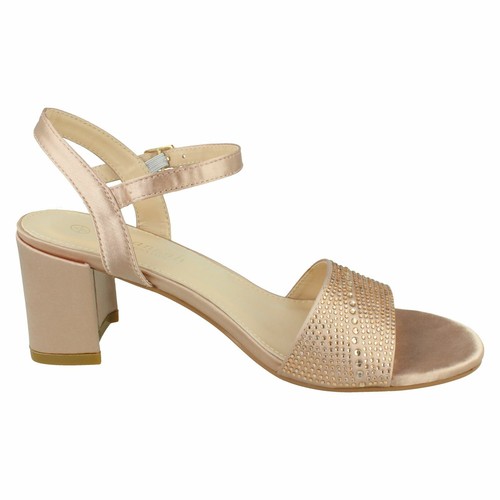 Mujer Savannah 'F10217' Satén Nude Sandalias de Noche - Picture 6 of 18