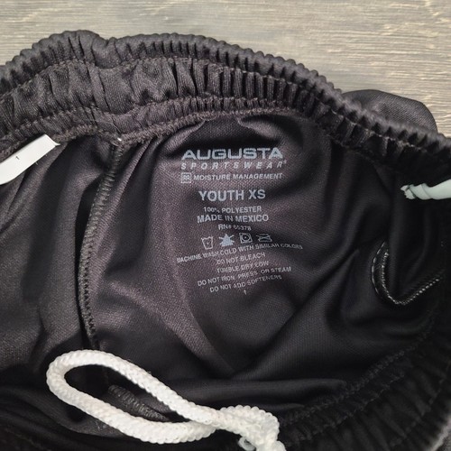 Augusta Sportswear Youth XS Black Elastic Drawstring Athletic Shorts New - Picture 4 of 8