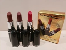 Mac - Everyday Luxury Mini Lustreglass Lipstick Trio - Red - NIB