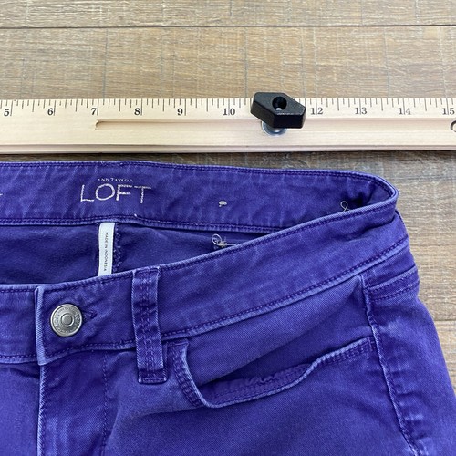 Ann Taylor Loft Jeans Womens 25/0P Purple Denim Curvy Skinny - Picture 6 of 8