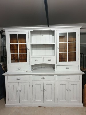 White Painted Library Wall Unit Kitchen Dresser