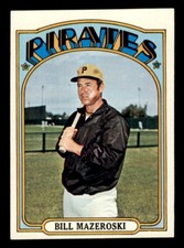 1972 Topps Baseball #760 Bill Mazeroski NM/MT