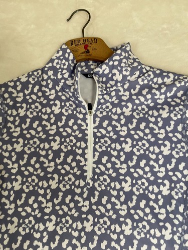 New Cutter& Buck Women Shirt Hyacinth 1/4 Zip Stretch Pullover Abstract SZ S - Picture 5 of 22