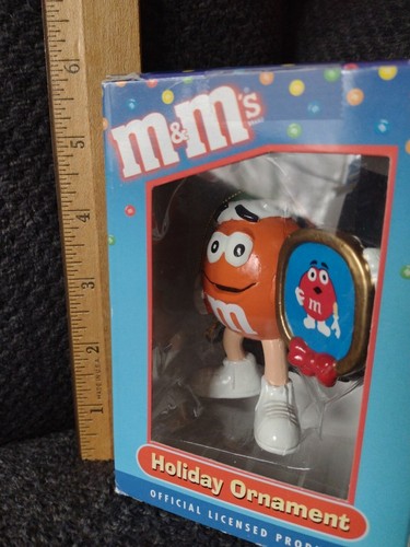 Neu im Karton seltene orange M&M's Weihnachtsmannmütze Urlaub Weihnachtsschmuck Kurt Adler - Bild 9 von 9