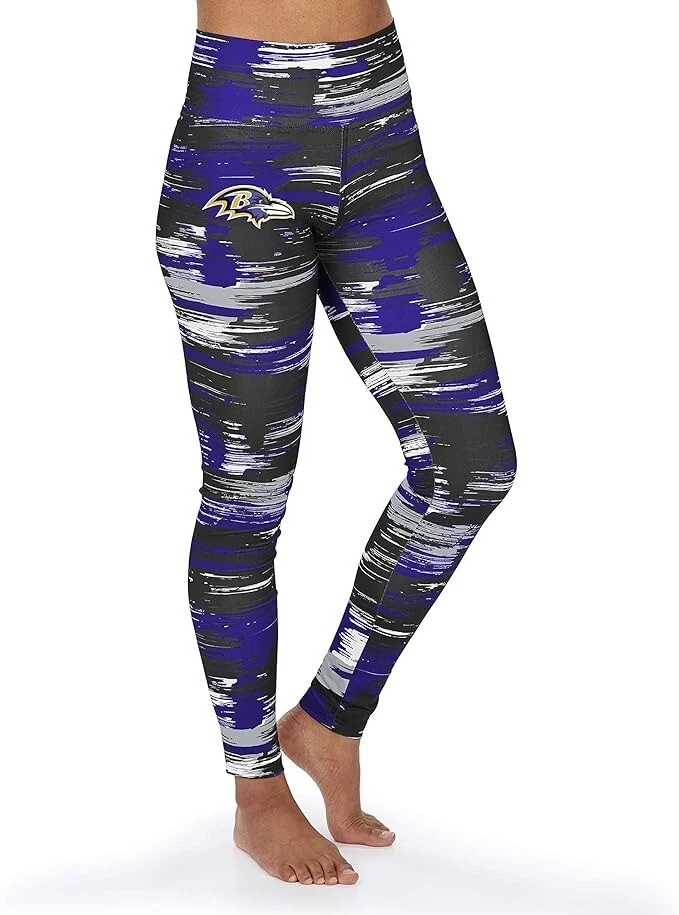 Football Baltimore Ravens Brushed Paint Team Color Leggings