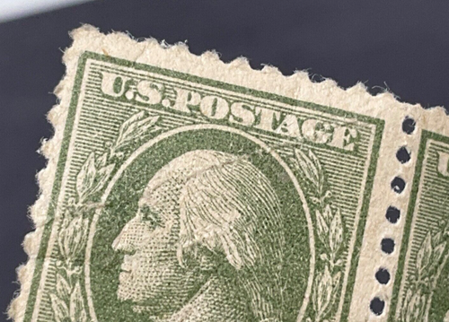 U.S. 1918-20 Postage Stamps #525 Block Of 6 Green Mint Hinged Fault - Picture 5 of 6