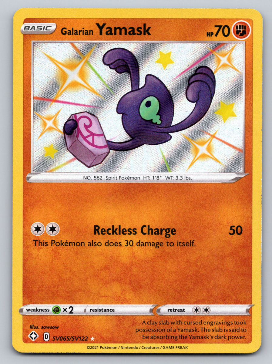 Galarian Yamask SV065/SV122 Shiny Holo Rare Shining Fates