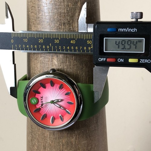 Philip Stein Fruitz Women Watermelon Natural Frequency Rubber Quartz Watch7 1/4" - Picture 7 of 12